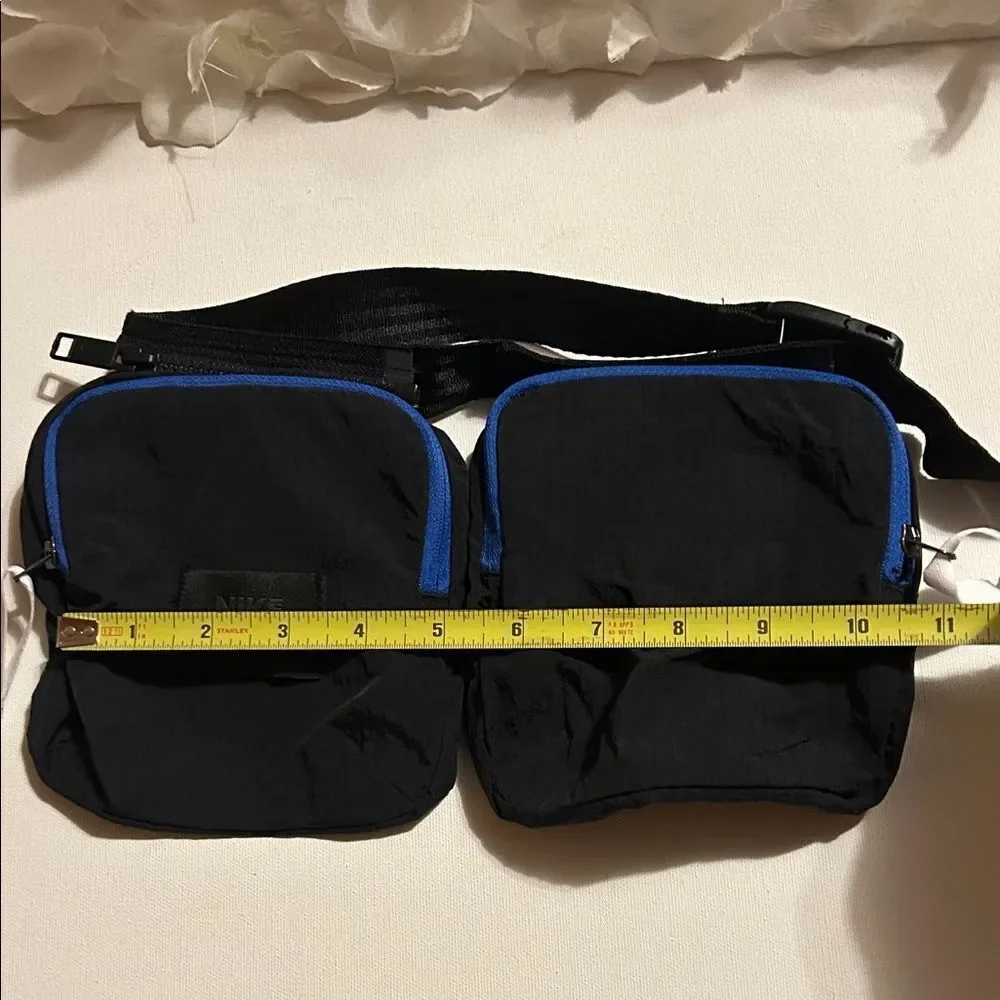Nike Black Belt Bag with Blue Trim